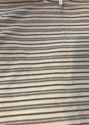 Gri Çizgili Uzun Kollu Kadın Gömlek - Görsel 2