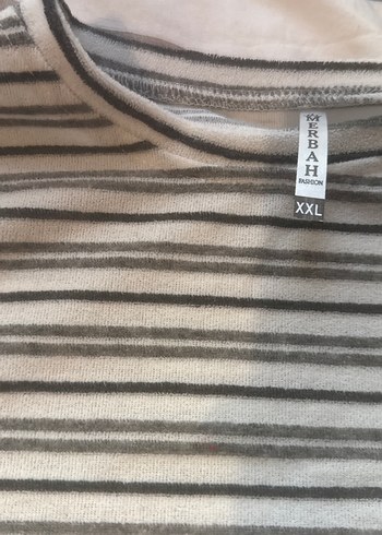 Gri Çizgili Uzun Kollu Kadın Gömlek - Görsel 3