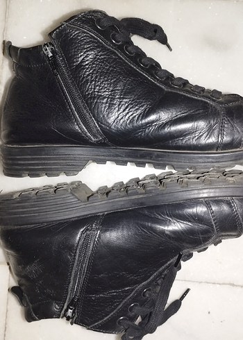 inci marka siyah deri yarım bot 40 numara - Görsel 3