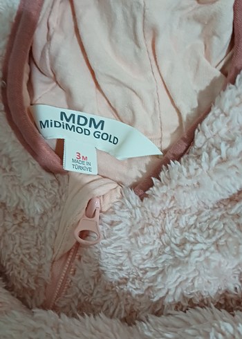 Kapüşonlu Pembe Bebek Kız Tulumu - Görsel 2