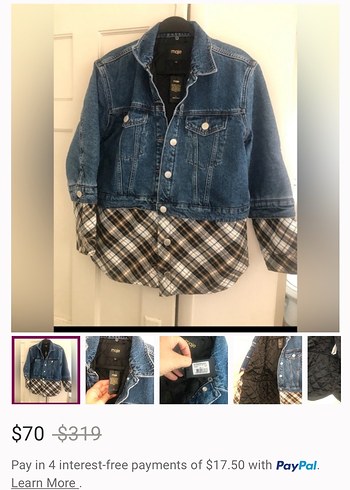 Maje Düğmeli Mavi Kadın Denim Ceket