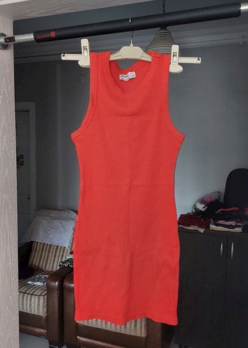 bershka Kırmızı Mini Elbise