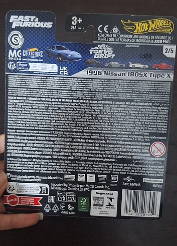  Beden HotWheels Premium Fast & Furious 1996 Nissan 180SX Type X