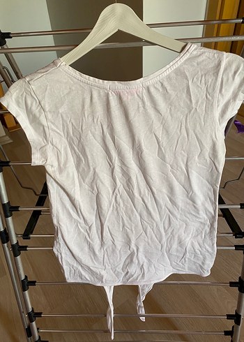 Beyaz Kısa Kollu Hamile Tişörtü - Görsel 3