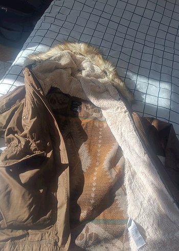 Kürk Detaylı Kahverengi Kadın Mont - Görsel 5