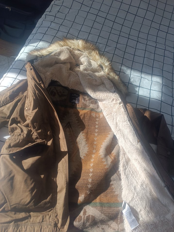 Kürk Detaylı Kahverengi Kadın Mont - Görsel 5