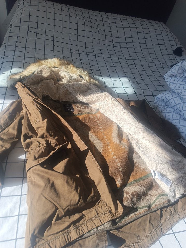 Kürk Detaylı Kahverengi Kadın Mont - Görsel 4