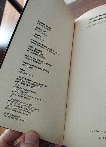Beden William Blake Seçme Şiirler