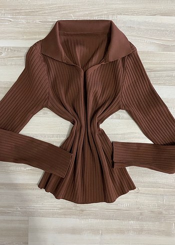 Diğer Vintage y2k lolita kahve bluz
