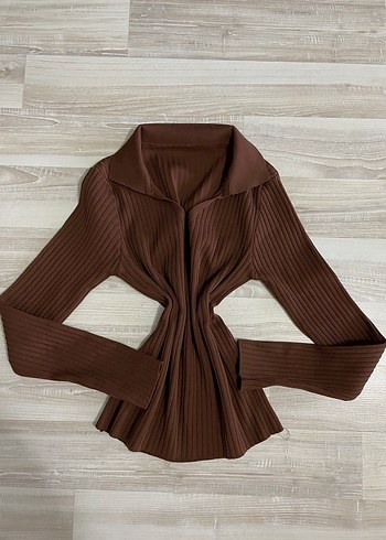 Vintage y2k lolita kahve bluz
