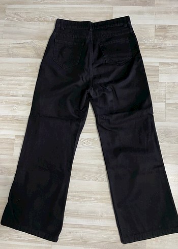 Diğer Siyah Kadın Yırtık Denim Pantolon