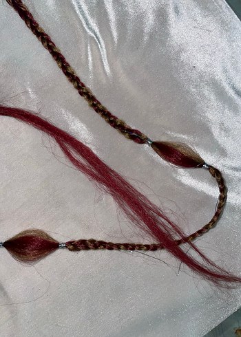 Bordo Bohem Püsküllü Saç Aksesuarı - Görsel 5