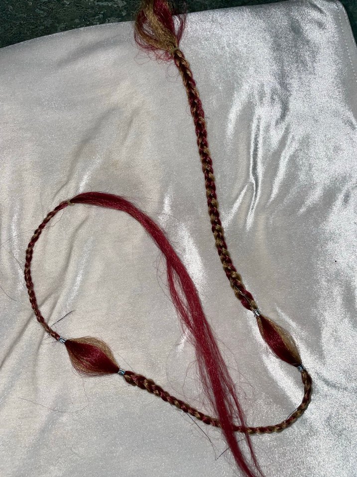 Bordo Bohem Püsküllü Saç Aksesuarı - Görsel 2