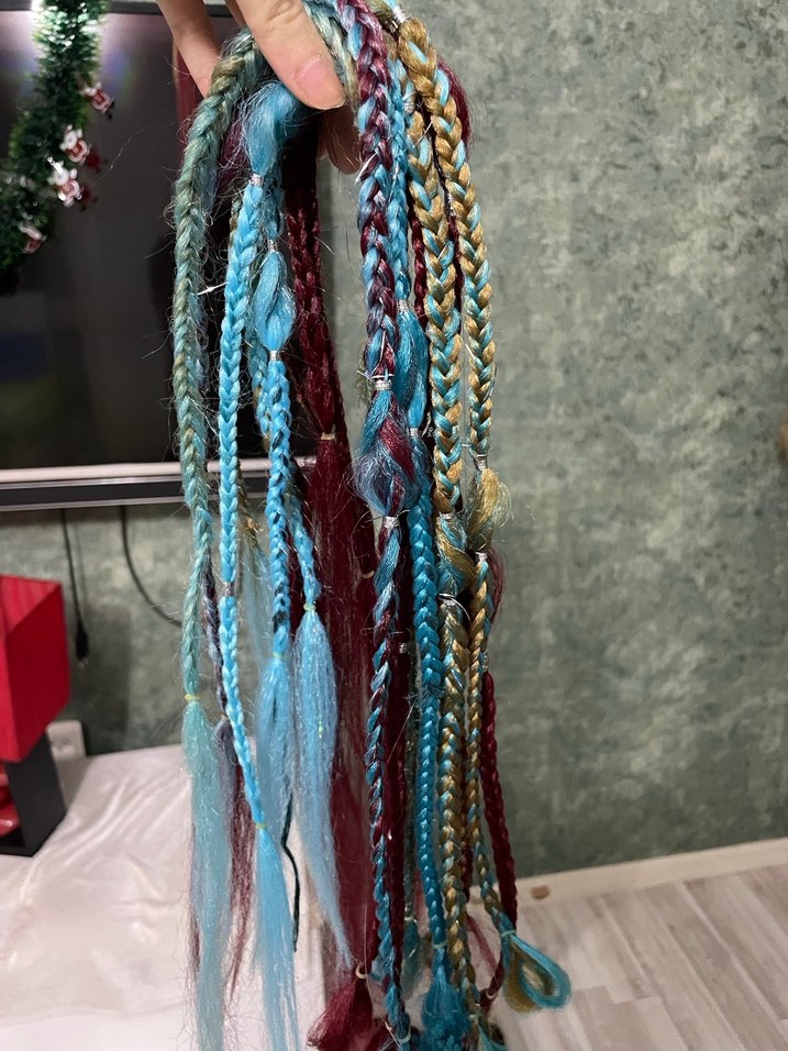 Renkli Bohem rasta örgüler - Görsel 2