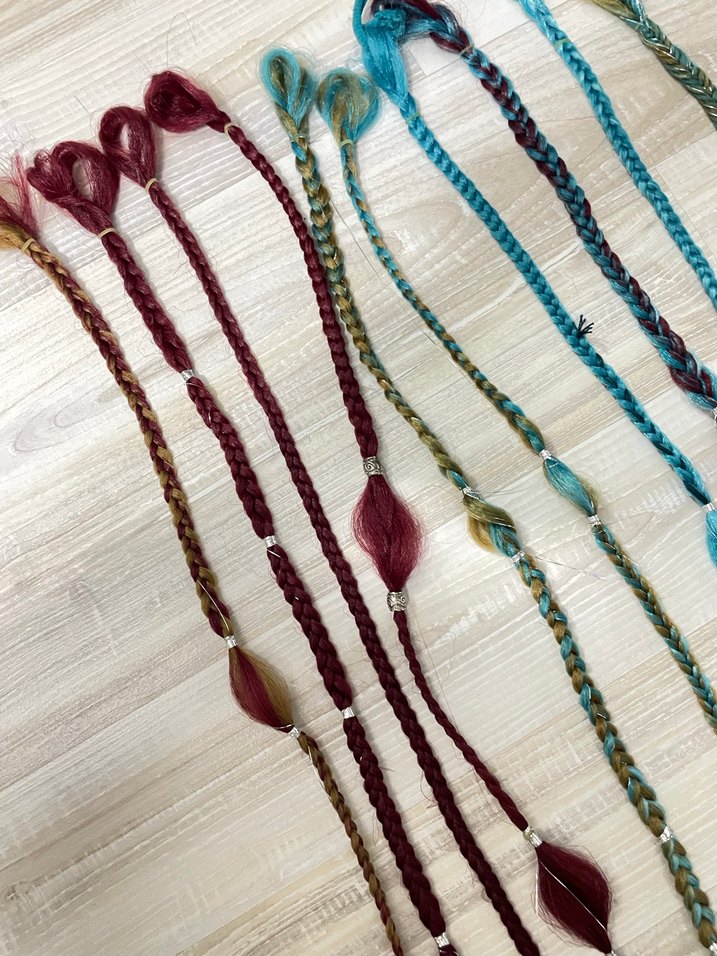 Renkli Bohem rasta örgüler - Görsel 5