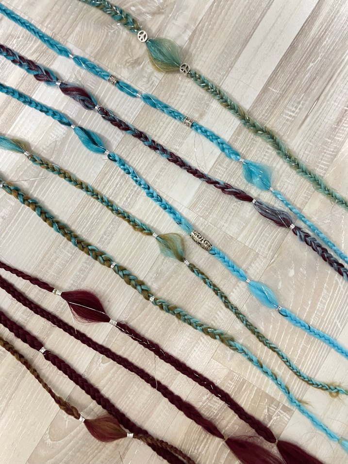 Renkli Bohem rasta örgüler - Görsel 4