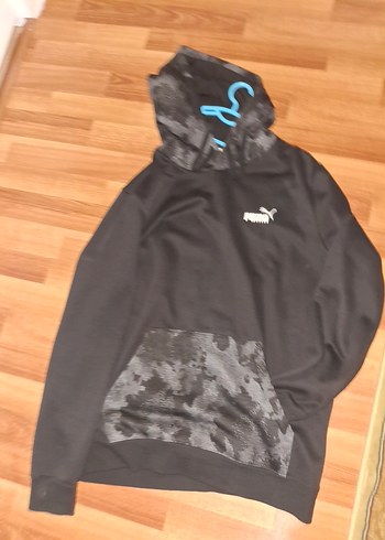 Puma Siyah Kapüşonlu Erkek Sweatshirt - Görsel 2