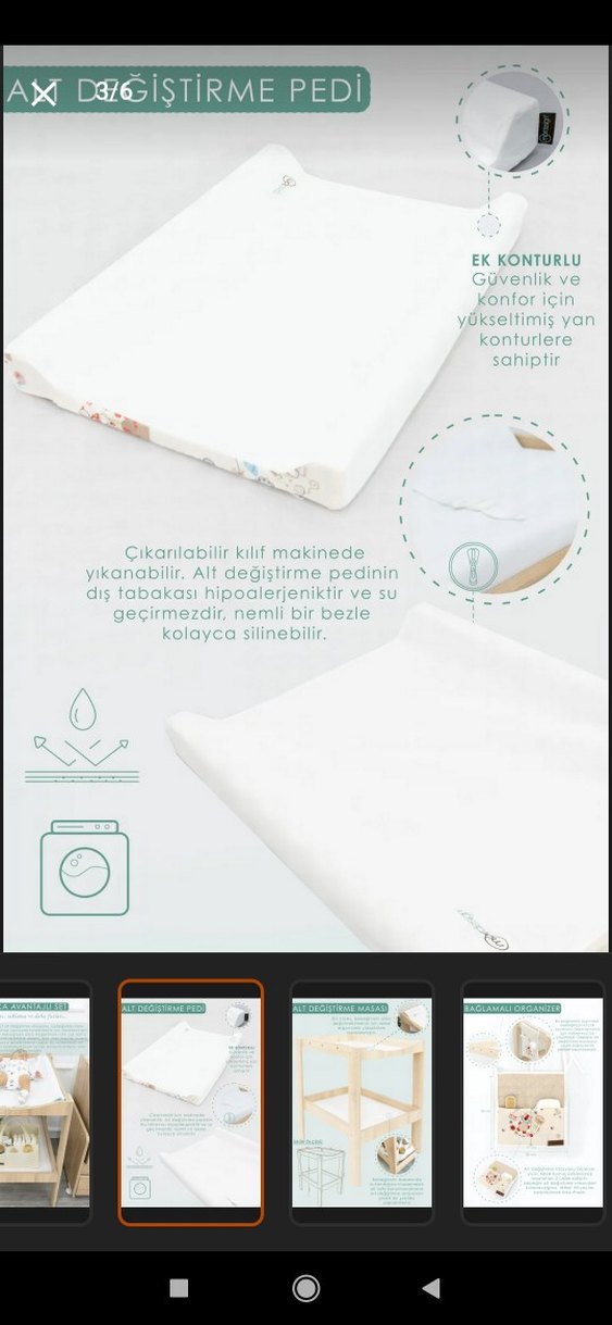 Bej 3 Parça Bebek Bakım Seti - Görsel 3