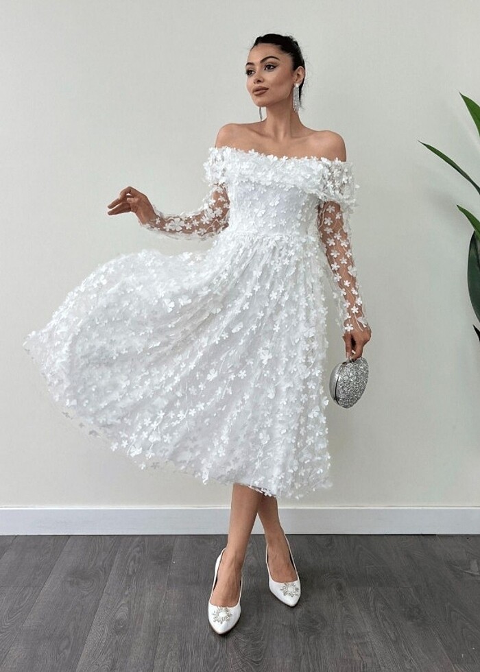 Beyaz elbise - Görsel 3