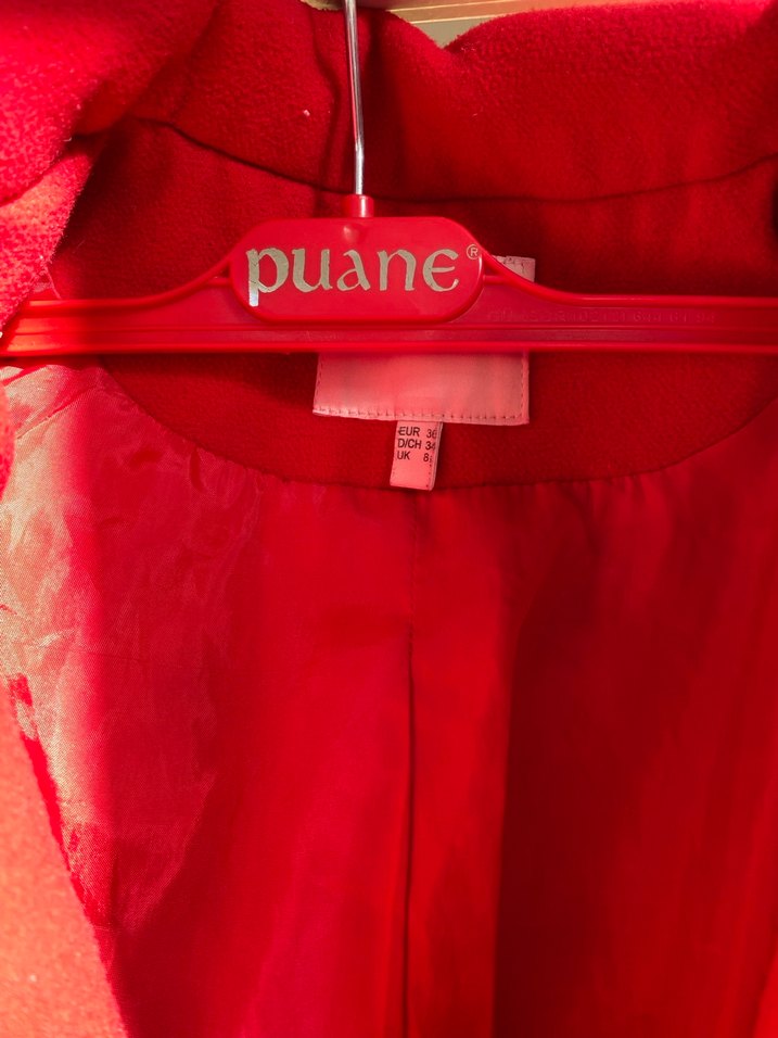 Kırmızı Fermuarlı Kaban - Görsel 2