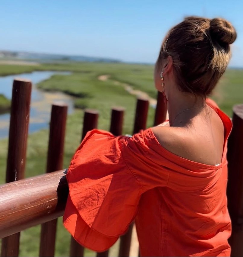 Bohem Tarzı Kırmızı V Yaka Kadın elbise - Görsel 2