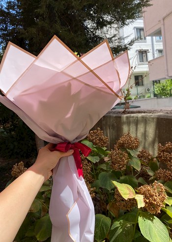 Pembe Dantelli Çiçek Buketi cansız - Görsel 3