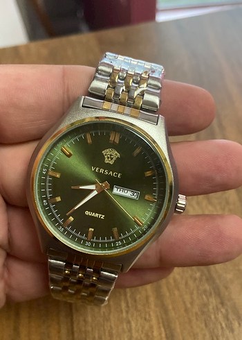 Versace Yesil Kadranli Cift Tonlu Erkek Kol Saati
