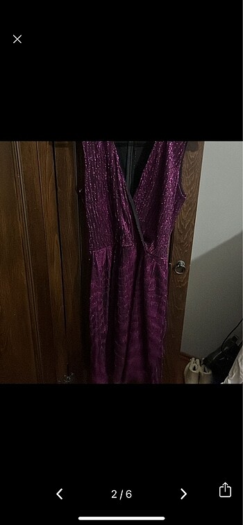 Simli mor trendyol kısa elbise kadın - Görsel 2