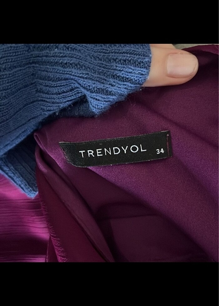 Trendyol mor elbise - Görsel 3