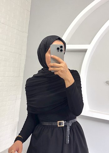 m Beden siyah Renk Drapeli tasarım bluz