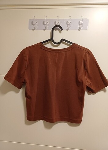 Dilvin Kahve crop tshirt