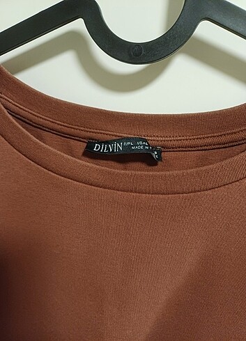 l Beden kahverengi Renk Kahve crop tshirt