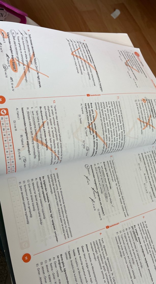 2021 Benim Hocam TYT Tarih Soru Bankası - Görsel 3