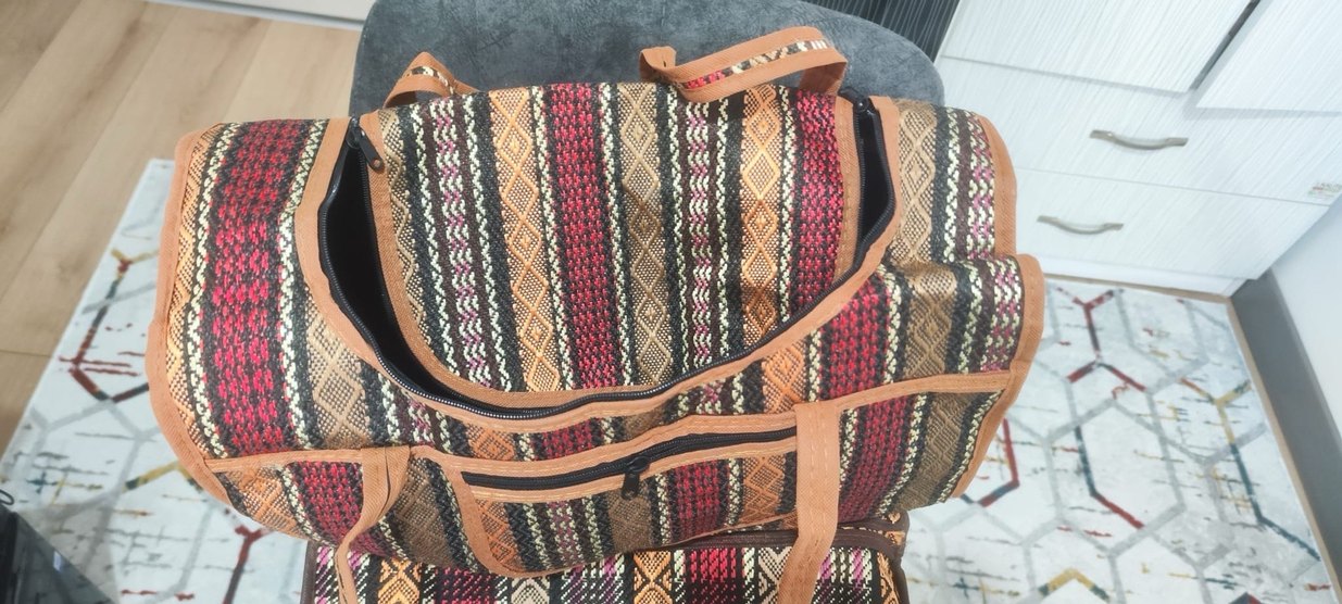 Bohem Çok Renkli Kadın iran bavul çanta - Görsel 2