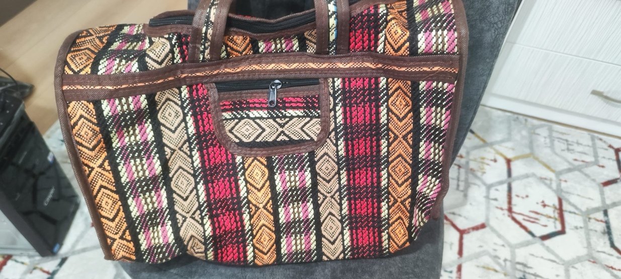 Bohem Çok Renkli Kadın iran bavul çanta - Görsel 4