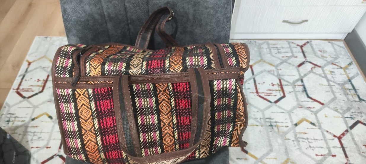 Bohem Çok Renkli Kadın iran bavul çanta - Görsel 3