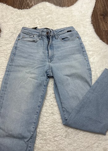 Mavi Kadın açık mavi Normal Boy Dar Kesim Denim Jean