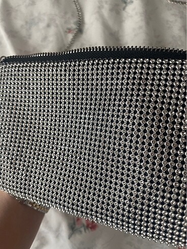Beden gri Renk stradivarius gümüs tasli çanta