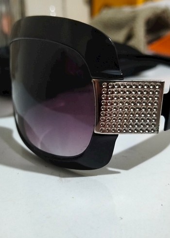 Kadın Siyah Tokalı Biker Gözlük - Görsel 2