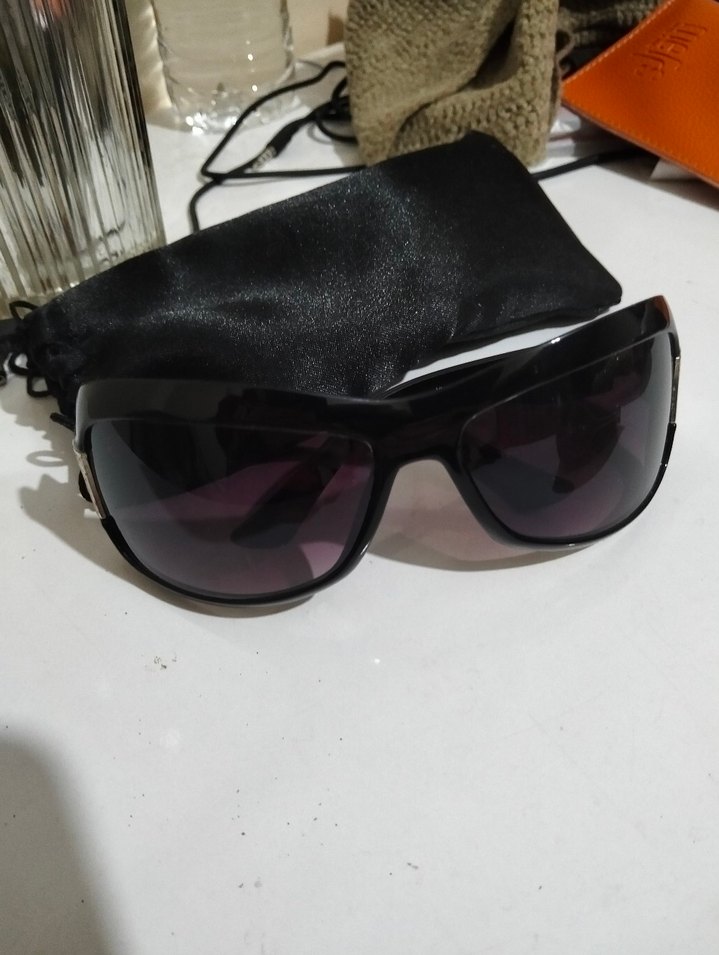 Kadın Siyah Tokalı Biker Gözlük - Görsel 3