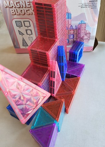 Beden 120 PARCA(5.5CM) Renkli Manyetik Eğitim Blokları