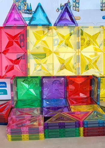  Beden Renk 60 parca ×2 paket 7.5 cm manyetik blok