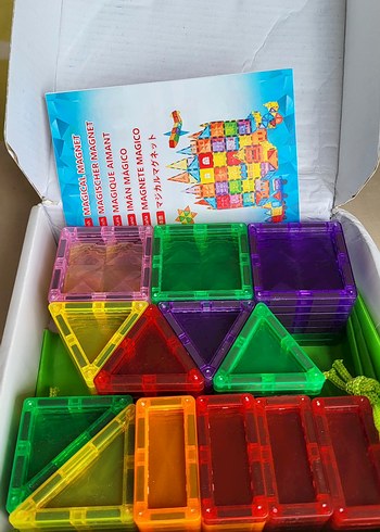 86 PARÇA(5CM)ORTABOY Renkli Manyetik Eğitim Oyuncağı