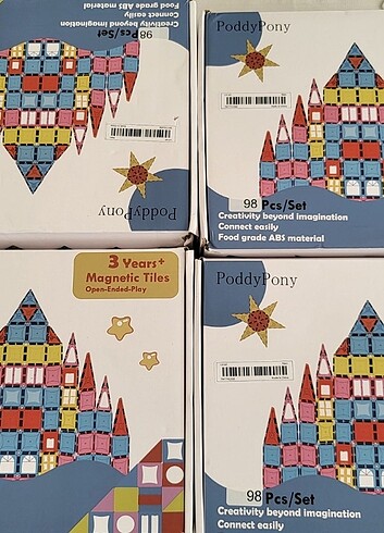 Diğer 98 PARÇA BUYUK BOY(7.5 CM)MANYETIK LEGO