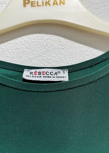 Yeşil Uzun Kollu Salaş Mini Tunik ve Etek - Görsel 3