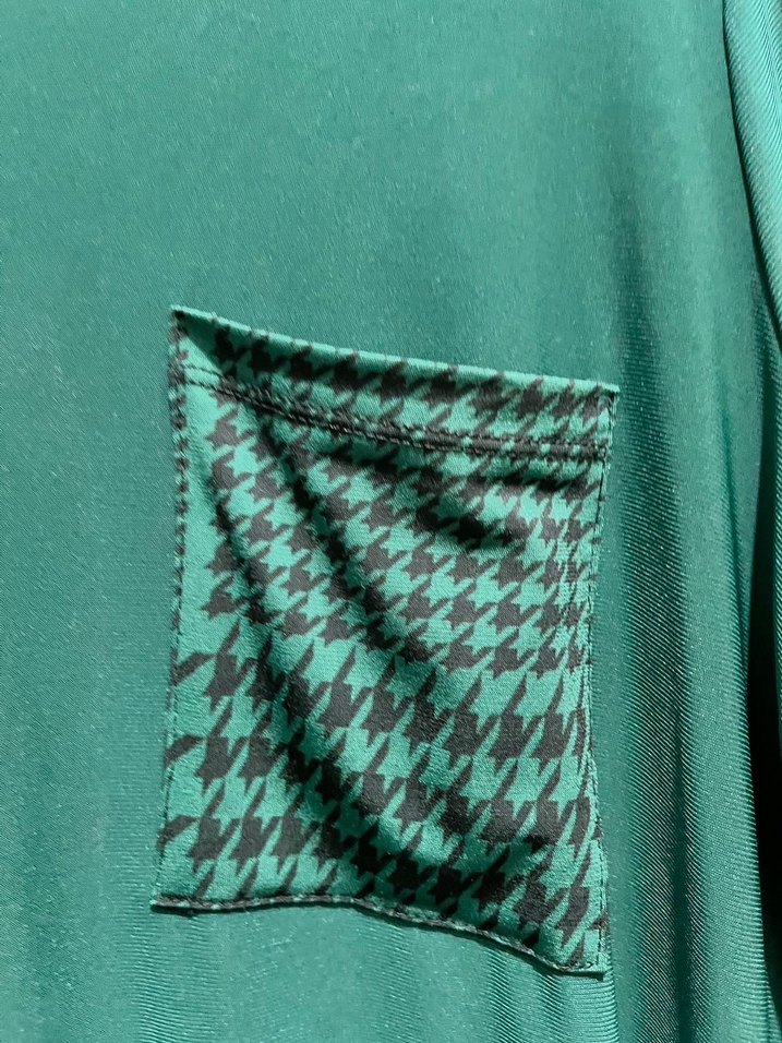 Yeşil Uzun Kollu Salaş Mini Tunik ve Etek - Görsel 4