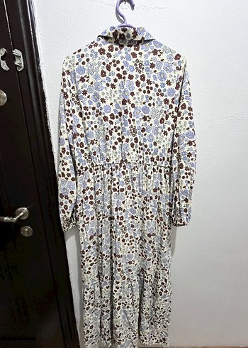 Bohem Uzun Kollu Çiçekli Uzun Elbise - Görsel 5