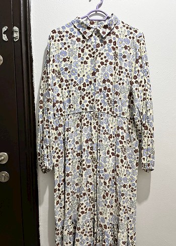 Bohem Uzun Kollu Çiçekli Uzun Elbise - Görsel 2