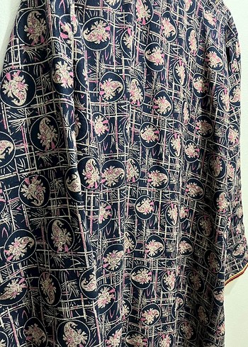 Bohem Desenli V Yaka Uzun Kollu Elbise - Görsel 5