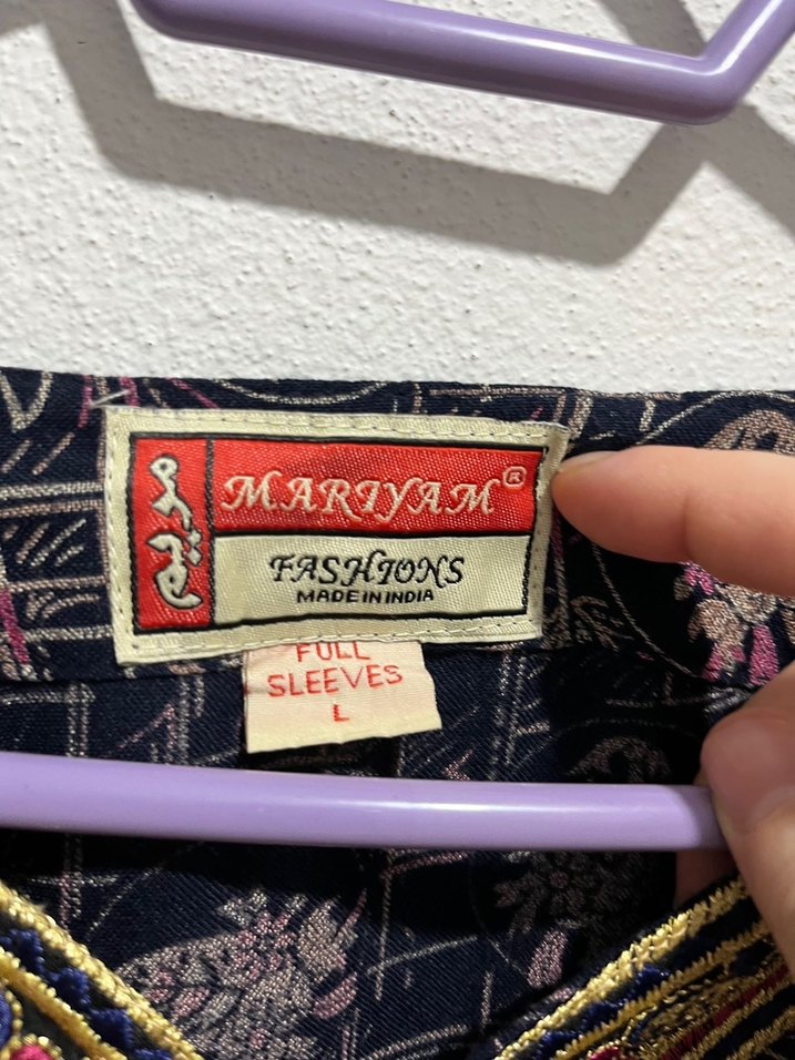 Bohem Desenli V Yaka Uzun Kollu Elbise - Görsel 3